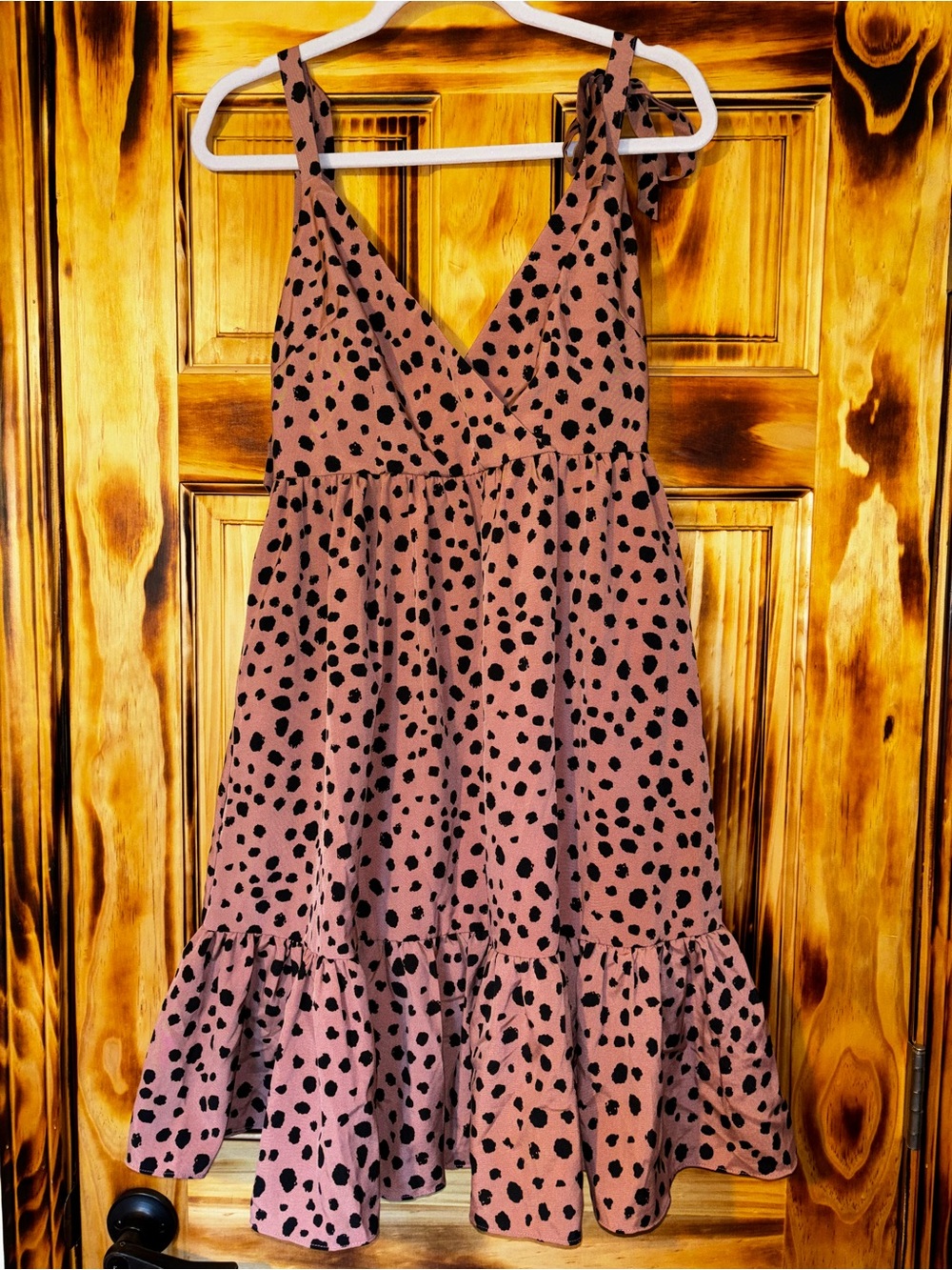 GiPink leopard Sundress with Ruffle Hem
